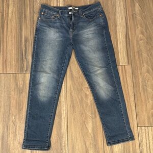 Levi's Women's Boyfriend Jeans in Dark Blue